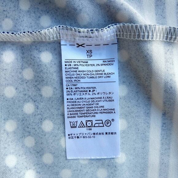 Banana Republic Stripe and Dot Shift Dress XS retro keyhole navy white boat neck - Picture 11 of 16